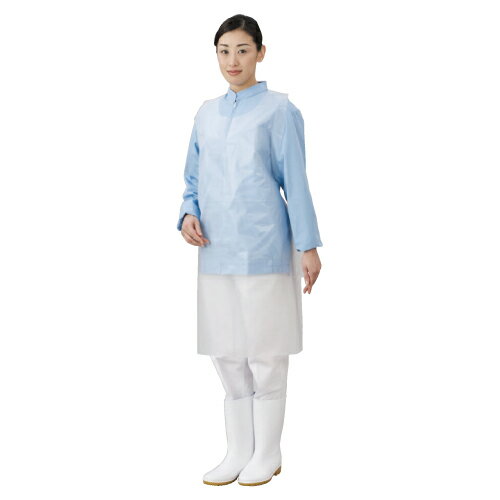 【送料無料】【無料健康相談 対象製品】ポリエプロン Mブルー No.600