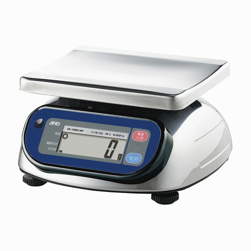 エー・アンド・デイ 検定付きはかり 防塵・防水はかり SK-iWPシリーズ ひょう量:2000g 最小表示:2g SK2..