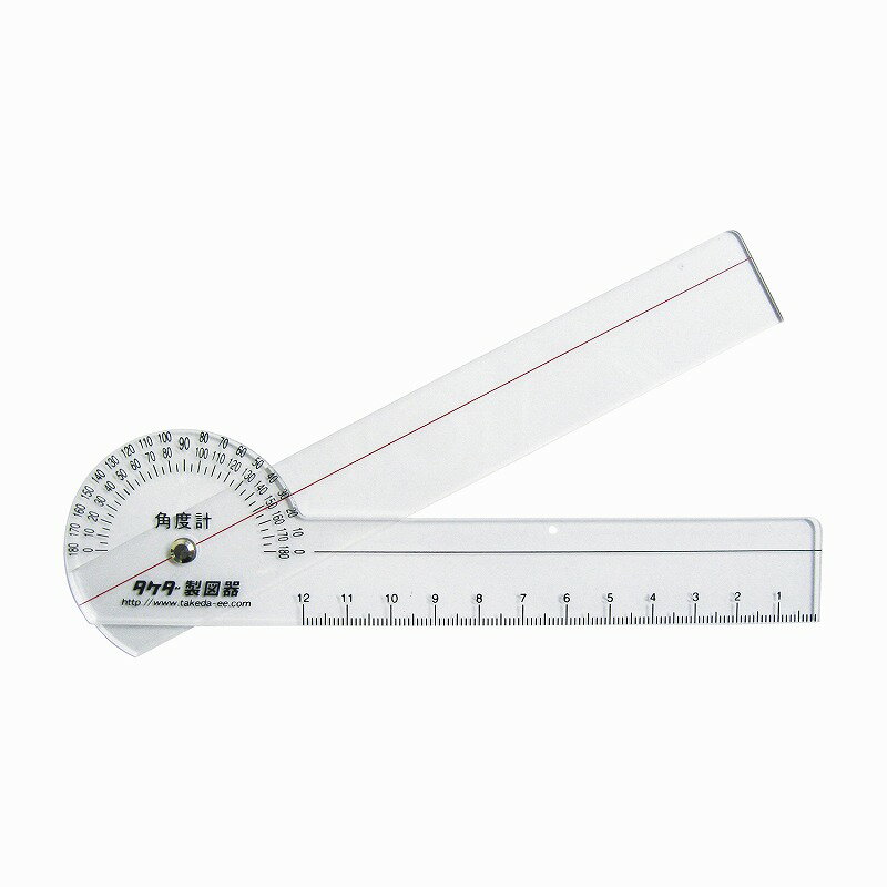 角度計（透明・透明）計測線2本入
