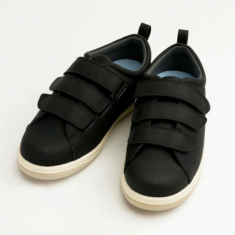 Re-Lifeサポート02 3E　左6L ブラック 7504 徳武産業 介護シューズ/リハビリシューズ