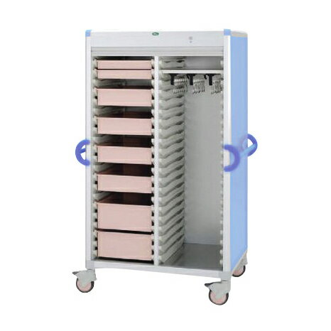 サカセ化学工業 カテーテルハンガーカート C46-AS20207HB(ブルー) 販売単位:1