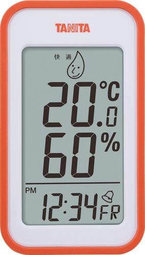 デジタル温湿度計 オレンジ TT-559-OR 入数：1