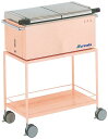 【メーカー直送】プラム 清拭車 ピンク 架台 バスケット4個付 PS-2000P 入数:1【代引不可】
