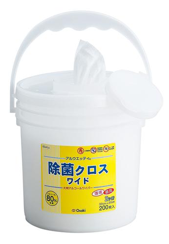 エタノール80%除菌ワイパー アルウエッティ除菌クロス ワイド バケツタイプ 72102 入数：200