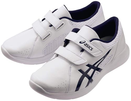 asics ナースウォーカー203 ホワイト×ピーコート 25.5cm 1A032-101 ナースシューズ