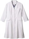 ドクターコート レディス 7分袖 白/ネイビー LL 71-139 入数:1