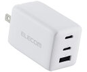エレコム ノートPC用ACアダプター USB充電器 USB PD 67W USB-C×2 USB-A×1 スイングプラグ ホワイト MPA-AC10367WH ...