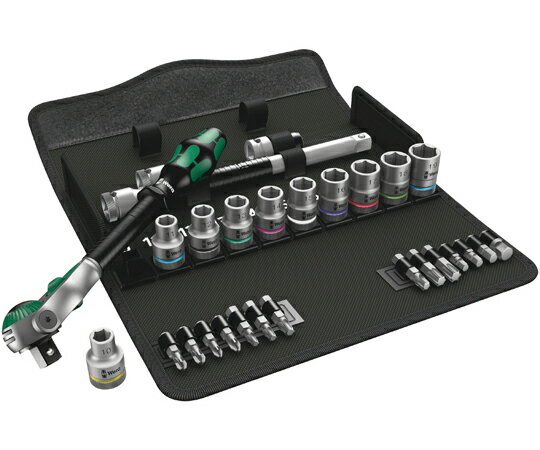 Wera 差込角1/2SQ ソケットレンチセット（ZYKLOP）28点入 004076 販売単位：1セット(28点入)