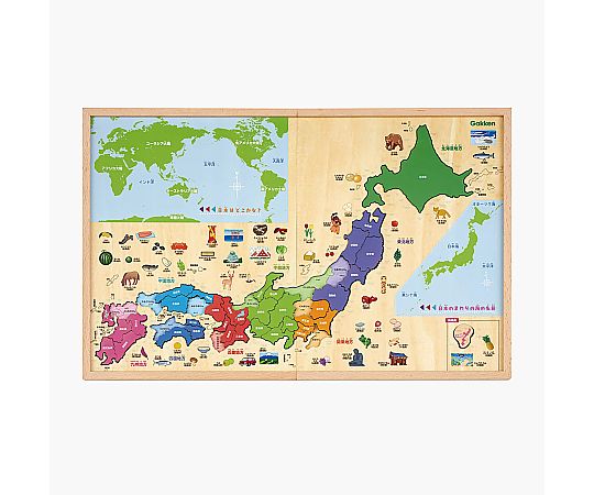 アズワンカタログ掲載品 木製パズル日本地図 83782 販売単位：1個