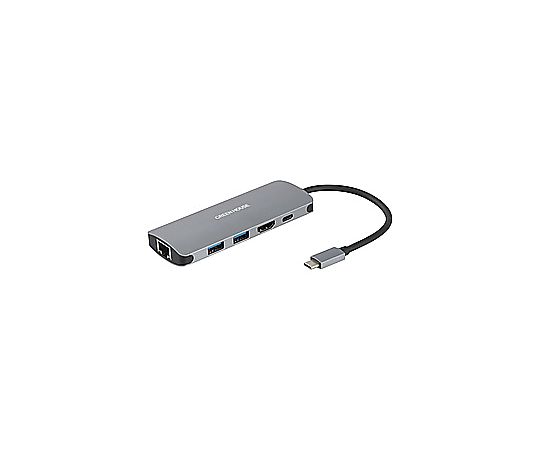 グリーンハウス [USB-C オス→メス HDMI / LAN / USB-Ax2 / USB-C]USB PD対応 65W ドッキングステーショ..