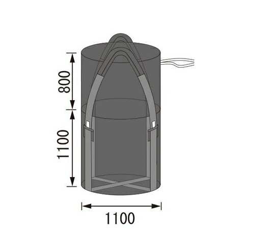HIDAX フレコンバック Φ1100×1100mm 1セット（10袋入） 1100KR-UV3 販売単位：1セット(10袋入)(4)