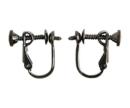 日本紐釦貿易 ピン付きイヤリング 5組入 皿3mm ブラックニッケル A12-464 販売単位：1袋(5組入)