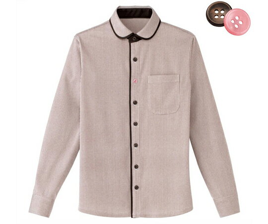 カーシーカシマ HEARTGREEN 長袖ニットシャツ KNITTI SHIRT WAFFLE バーレル M HM2658 販売単位：1枚