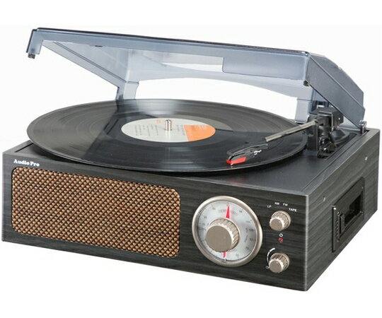 山善（YAMAZEN） 昭和レトロ簡単コンパクトレコードプレーヤー a33644 販売単位：1セット