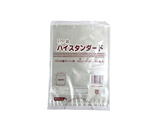 福助工業 IPP袋 IPP平袋 KO-08 菓子パン用L 1袋（100個入） 00431290 販売単位：1袋(100個入)
