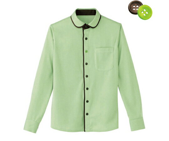 カーシーカシマ HEARTGREEN 長袖ニットシャツ KNITTI SHIRT WAFFLE 野原 LL HM2658 販売単位：1枚