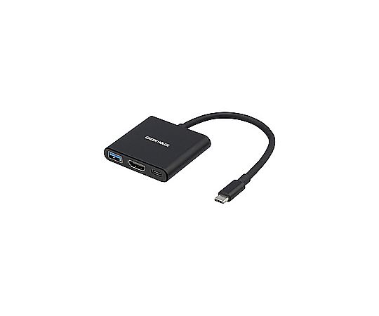グリーンハウス 映像変換アダプタ [USB-C オス→メス HDMI /USB-A+USB-Cメス給電 /USB Power Delivery対..