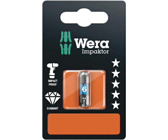 Wera ダイヤコート インパクト用ドライバービット サイズ6×25mm 073906 販売単位:1個