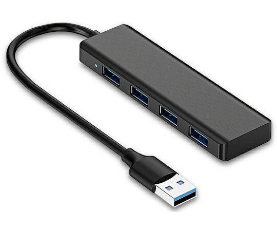 ヤザワコーポレーション USBハブ2.0 バスパワー 4ポート ブラック YUSBHUB 販売単位：1個
