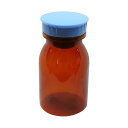 エムアイケミカル 散薬瓶(PC製)茶 キャップ:青300CC