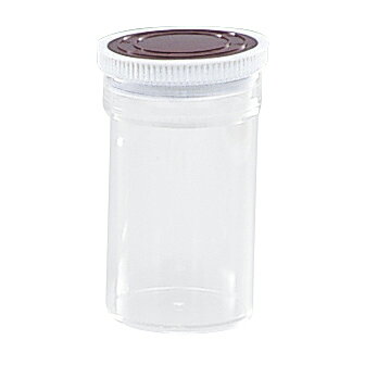 シント-化学 スチロール瓶 透明（押込蓋：あずき色 101-59213(500CC)