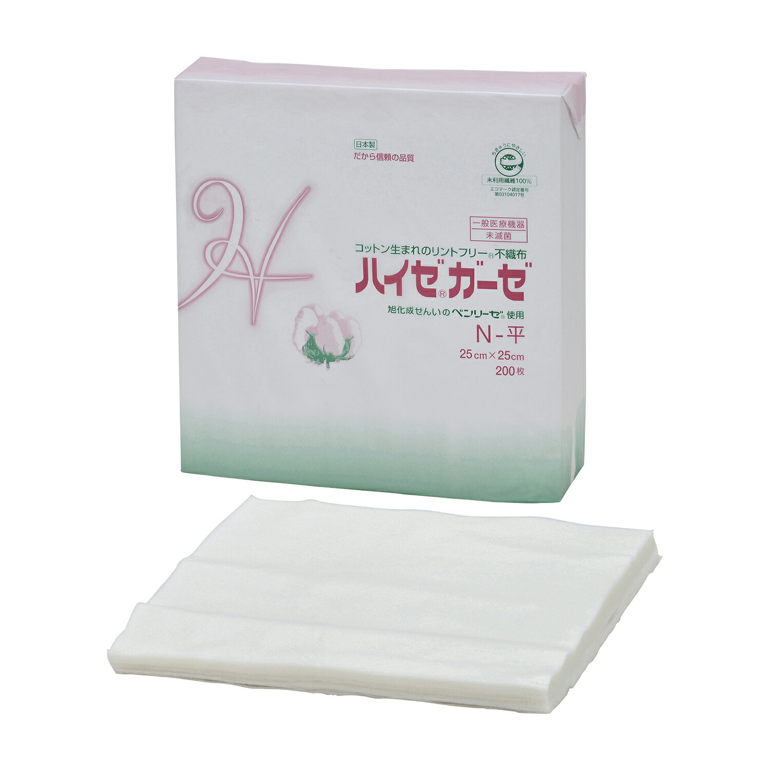 小津産業 ハイゼガーゼ（平）N−平 25X25CM(200イリ)