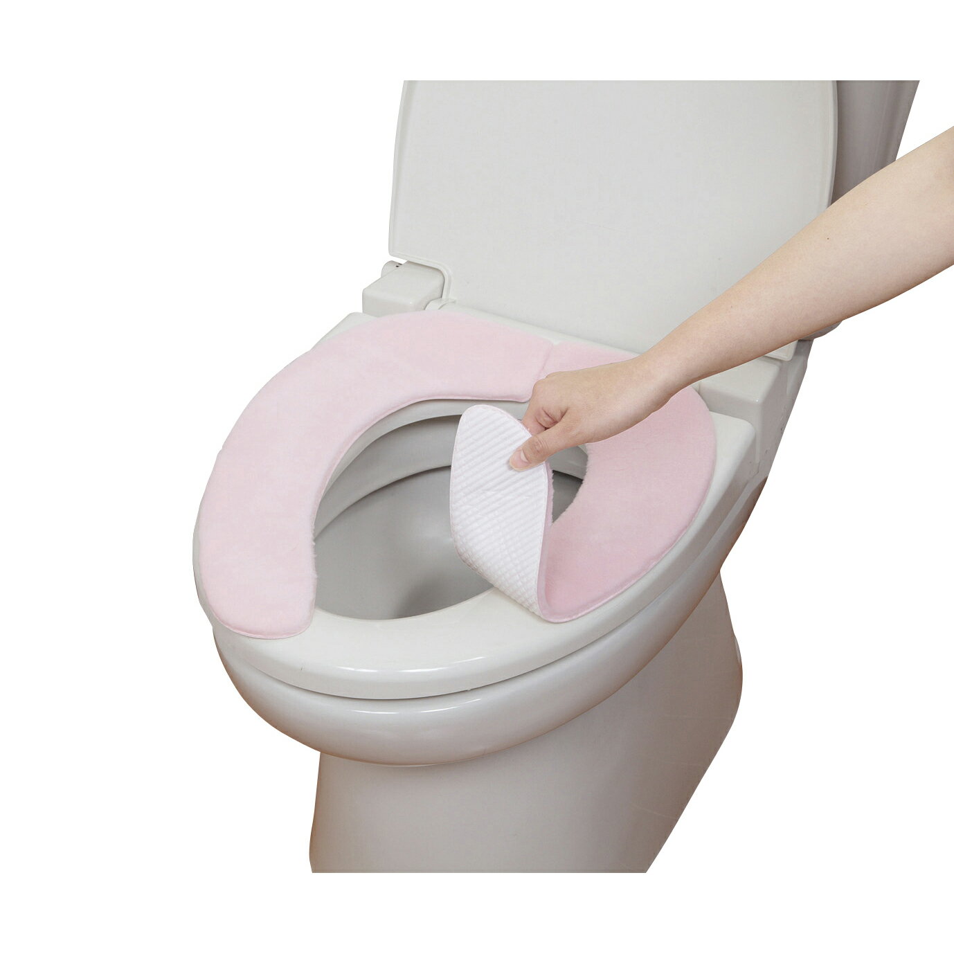 サンコー 消臭ふんわり便座シート（無地） KC-67(ピンク)