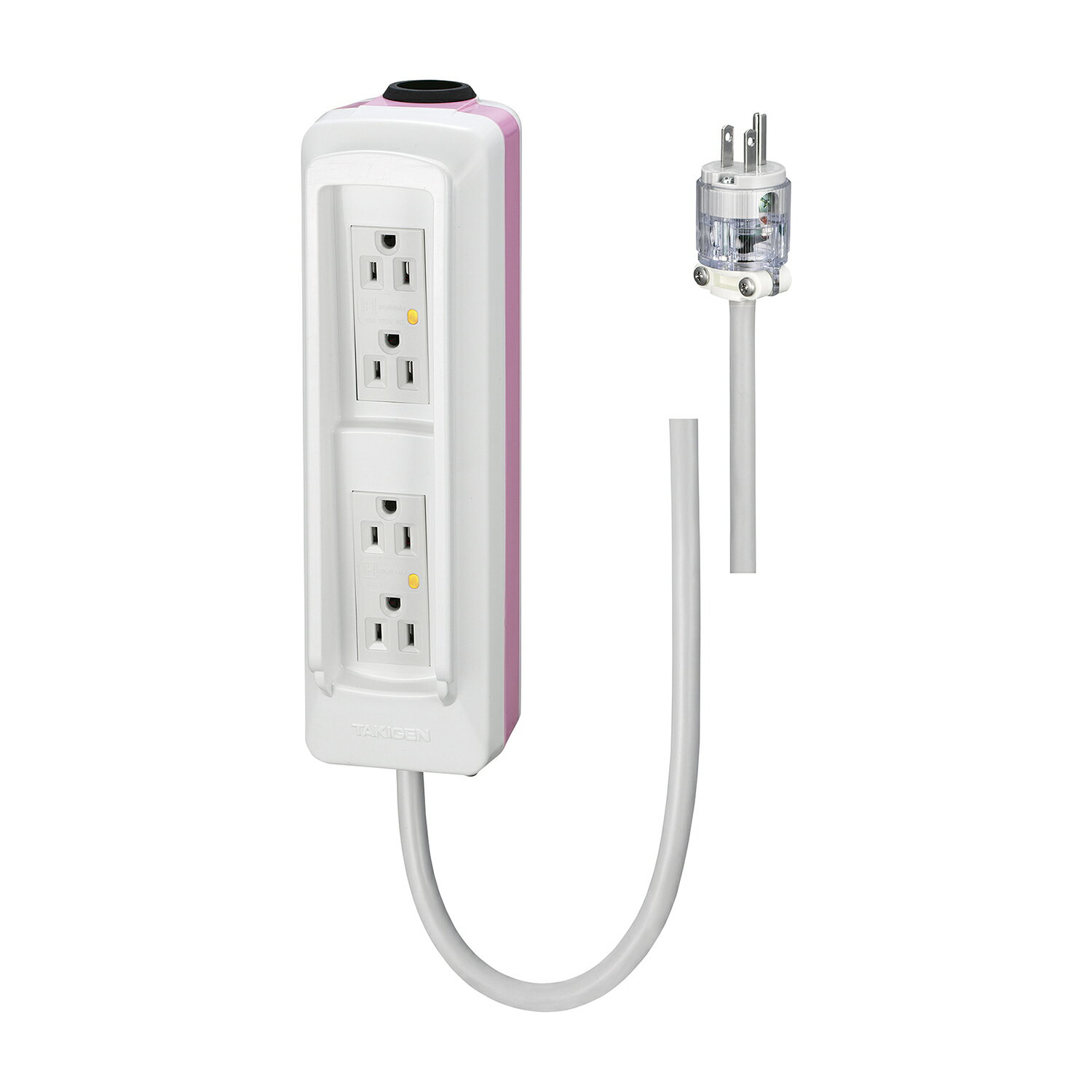 タキゲン製造 点滴ポール電源コンセント 3M LE-550-3-WHITE-PINK