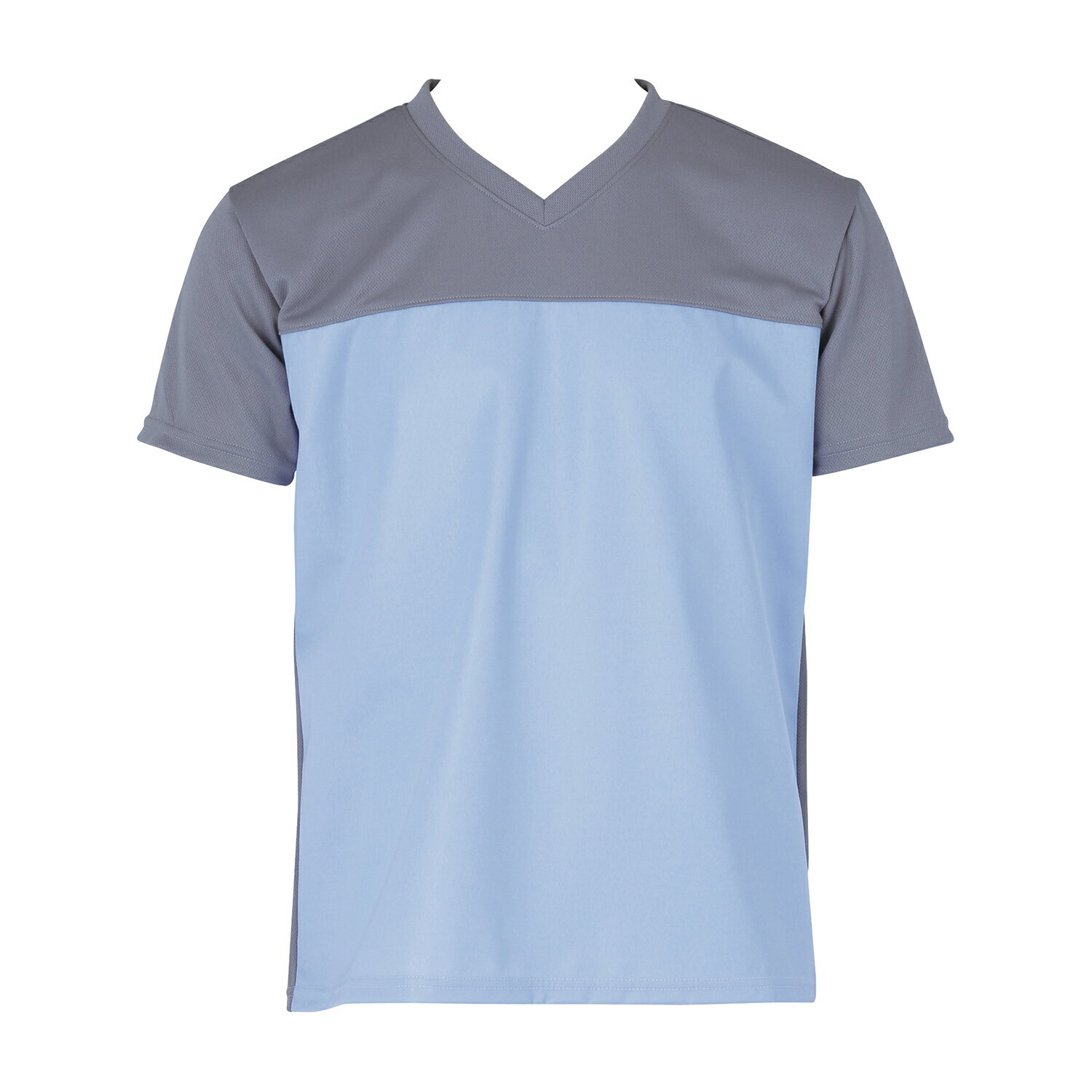 フットマーク 入浴介護Tシャツ LL ブルー フットマーク403340(LL)