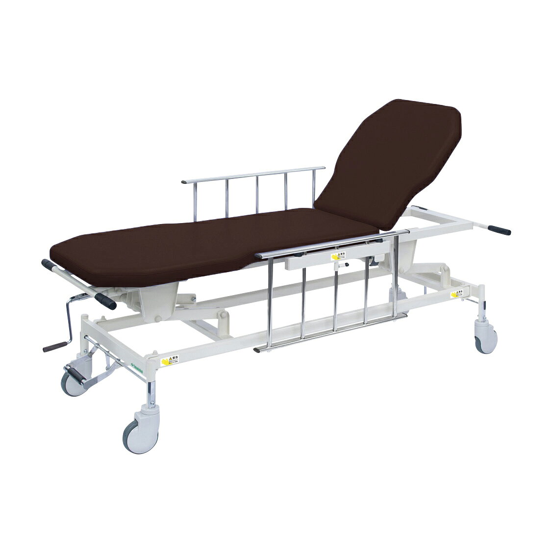 高田ベッド製作所 手動GSストレッチャー D型 ビニルレザー茶TB-1521(65X48-86CM)