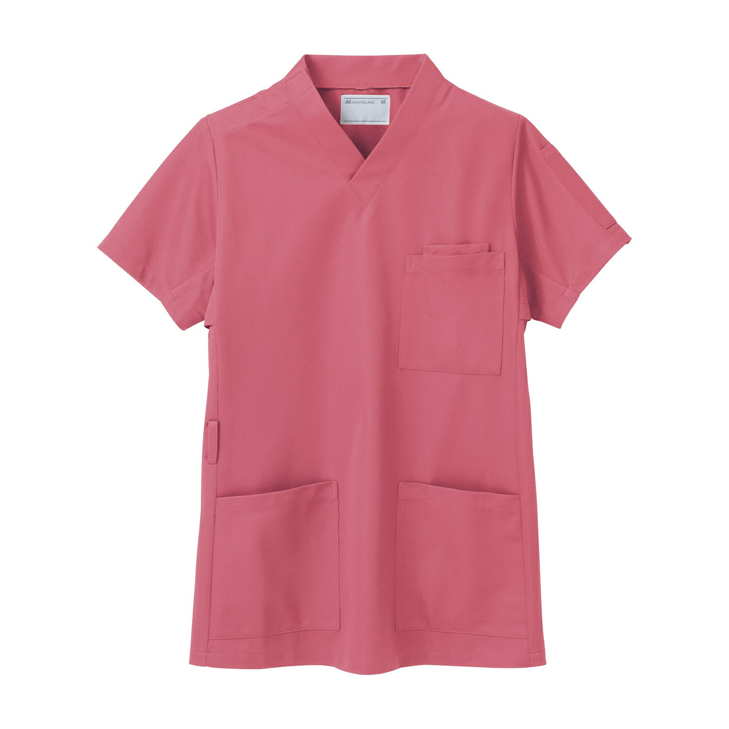 住商モンブラン スクラブ（男女兼用・半袖） LL72-636(ローズレッド)