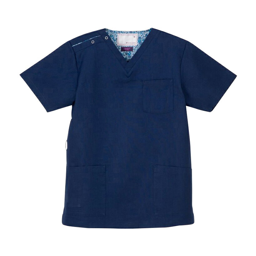 ナガイレーベン 男女兼用スクラブ ネイビーLBL-4372(M)