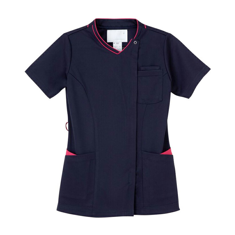 ナガイレーベン 女子スクラブ ネイビー＋ピンクRF-5087(LL)