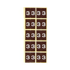 ケルン カルテナンバーラベル 番号指定：3KS-760(30X30MM)100イリ