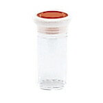 シント―化学 スチロール瓶 透明（押込蓋） 10259102 フタ：オレンジ（基本色）101-59203(15CC)
