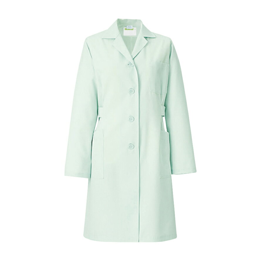KAZEN レディス診察衣 長袖 L261-92(ミントグリーン)