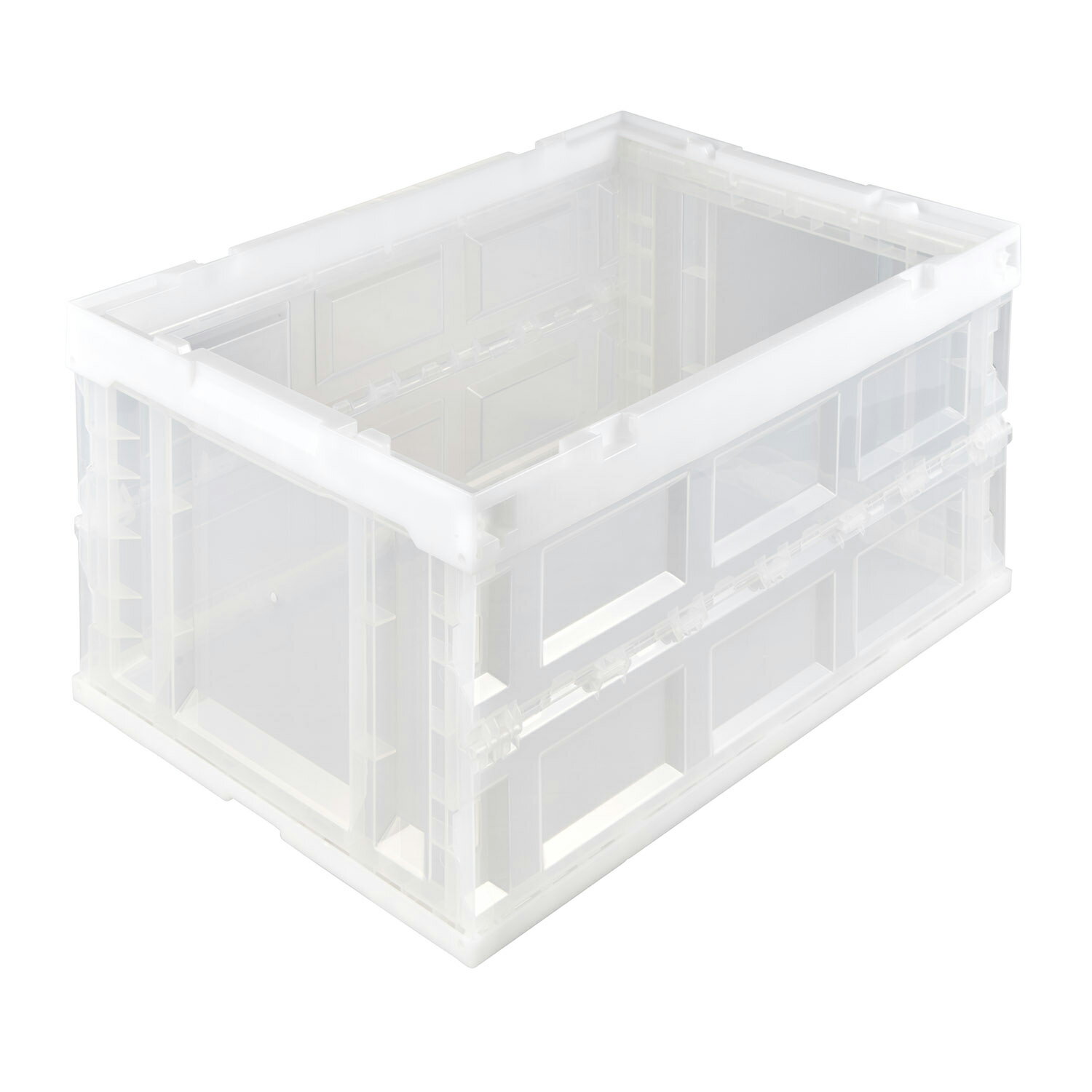 アイリスオーヤマ ハード折りたたみコンテナ（本体） クリアHDOC-75L(75L)