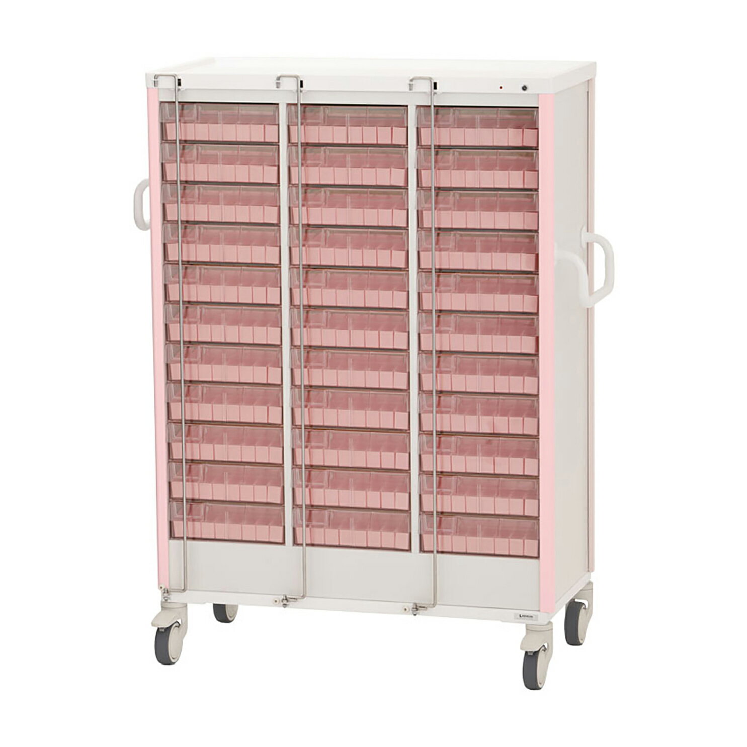 ケルン 与薬カート（1Week・33床用） 33床用 ピンクKC-505-01S(ヨヤクケース8カセ