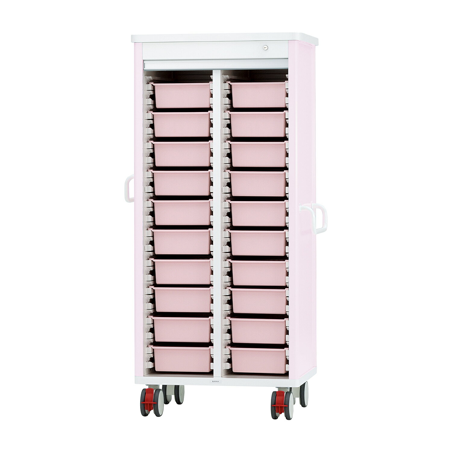 ケルン ミキシングカート（20床用）鍵付 ピンクKC-102-03(ピンク)