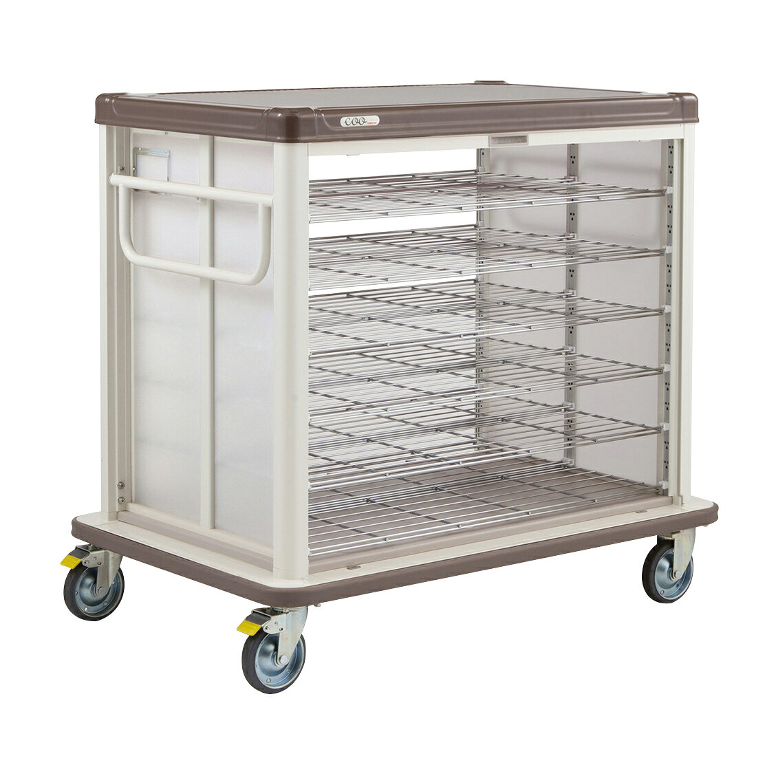 エレクター 常温配膳車COO（シャッター・ベーシ カフェブラウンJCSB54R(54マイヨウ)