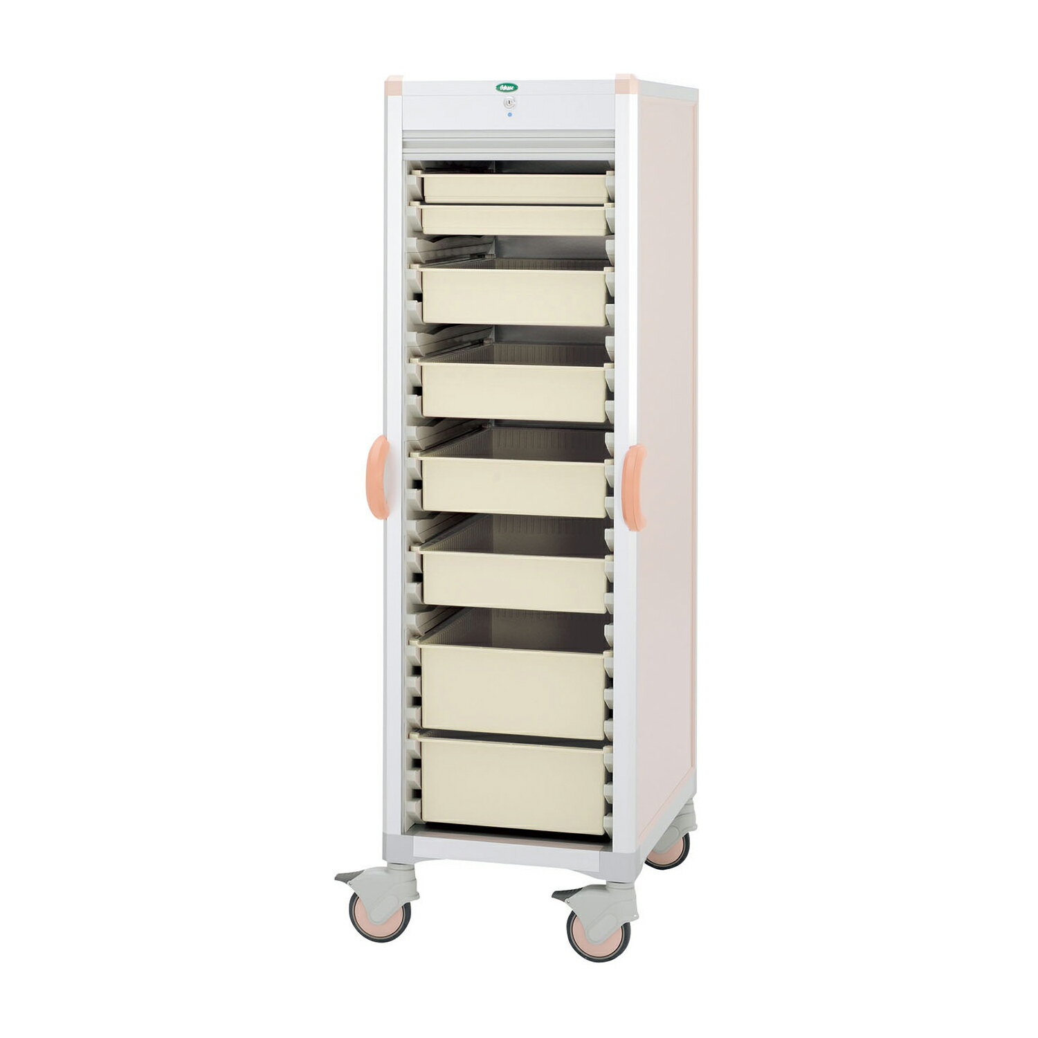 サカセ化学工業 材料搬送カート ニュートラルC46-AS10207B(ピーチ)