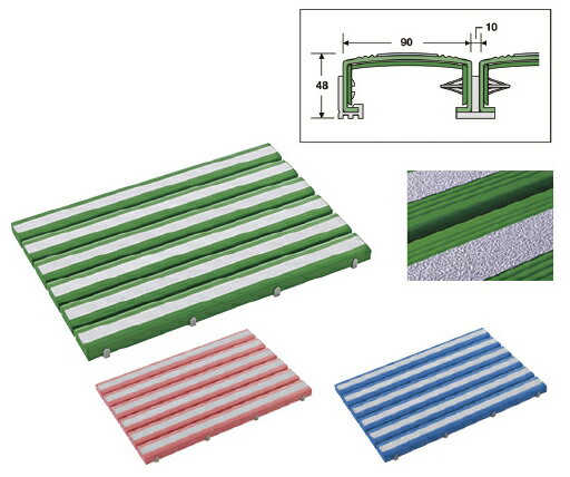 テラモト　抗菌すべり止め安全スノコ　MR-098-441(600X900MM ピンク 【大型商品メーカー直送 代引不可】
