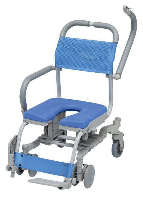 ウチエ　シャワーラク4輪自在（U型シート）　SWR-132 【大型商品メーカー直送 代引不可】