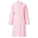 女子診察衣 261-93 S カラー：ピンク材質：ポリエステル85%・綿15%、制菌加工美しいシルエットが印象的なウエストベルト付きハーフ丈コート。ウエストベルトを高い位置で挟み込んだデザインです。ブランド：KAZEN（カゼン）