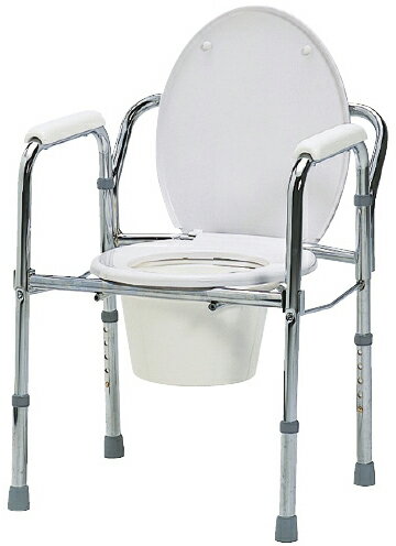 【送料無料】【専門家による1年間の無料介護相談付】トイレチェア スチール TY524...
