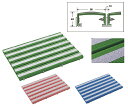 抗菌すべり止め安全スノコ MR-098-440 青 サイズ：W600×L860×H48mm材質：硬質ポリ塩化ビニール・ポリエチレン（再生樹脂）表面は濡れてもすべりにくいテープ付。抗菌加工ですので、衛生的に使用できます。