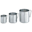 ビーカー(メジャーカップ)300cc 74X80MM (ステンレス) 1個 ウルシヤマ金属工業 03-3265-07 74X80MM (ステンレス)