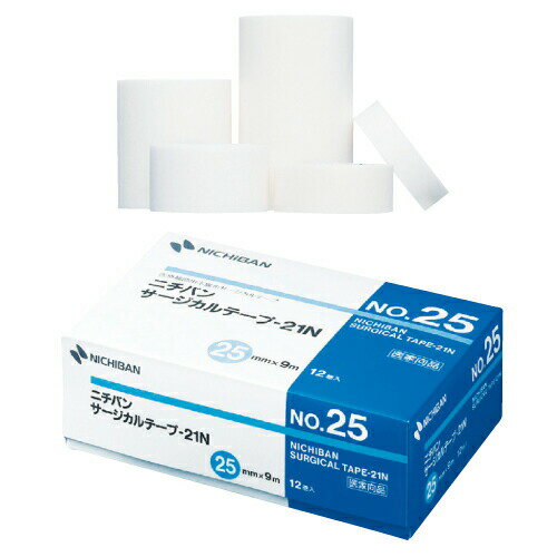 サージカルテープ21N No．75 STN75（75MMX9M）4カン 1箱 ニチバン 07-3360-03　STN75(75MMX9M)4カン
