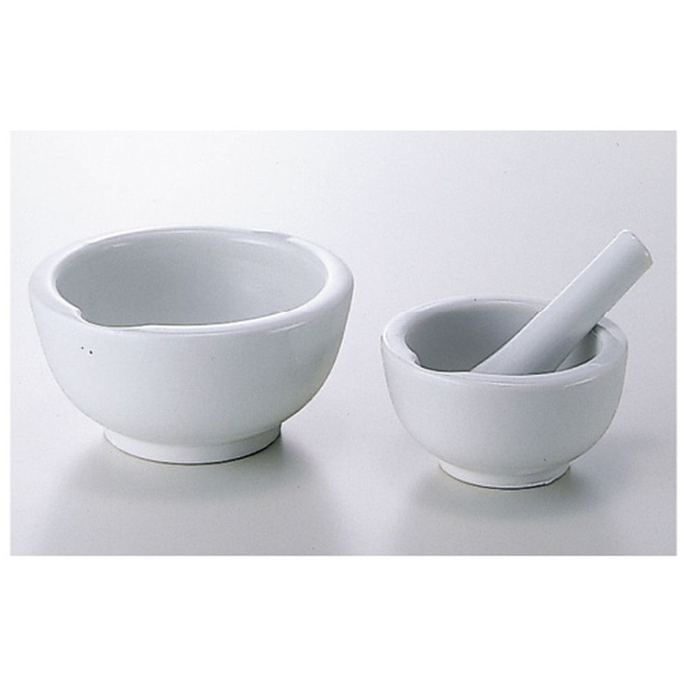 乳鉢（瀬戸物）乳棒付 150MM 1組 松吉医科器械 08-2660-04　150MM