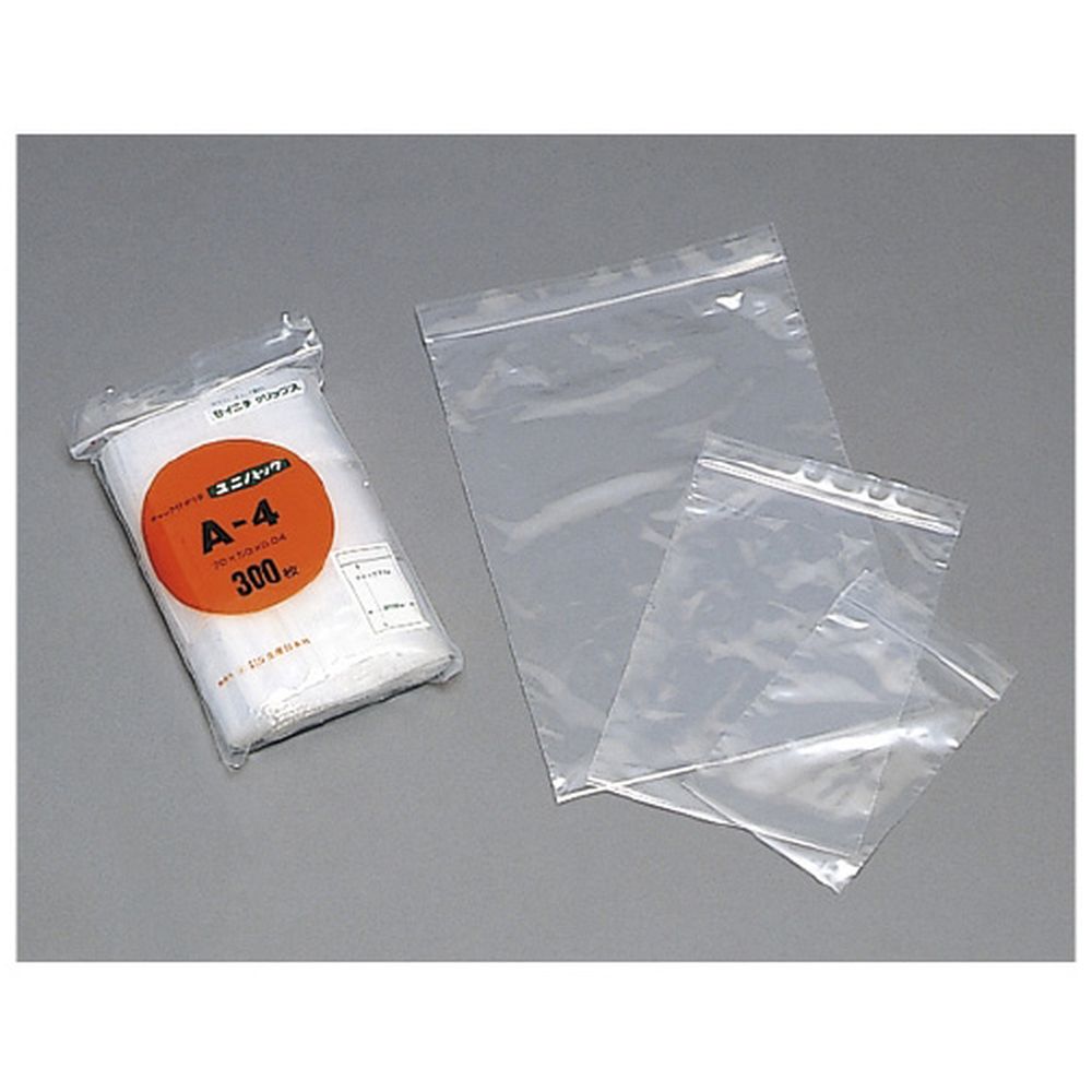 ユニパック K-4（400X280MM）100マイ 1袋 生産日本社 08-3010-11　K-4(400X280MM)100マイ(4.0)